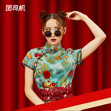 暖衣春节过年冬装女装电商促销主图背景