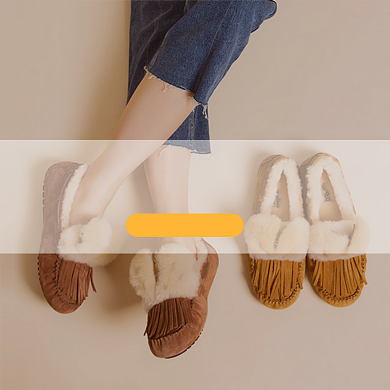 新年特惠雪地靴促销简约主图背景