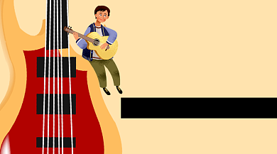 吉他基础乐理课教育课程封面背景