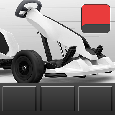 卡丁车功能介绍简约促销主图背景