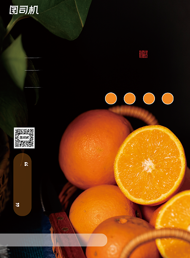 水果简约黑色新鲜橙子特卖促销海报背景