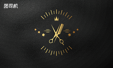 黑金高端大气创意理发店VIP会员卡背景