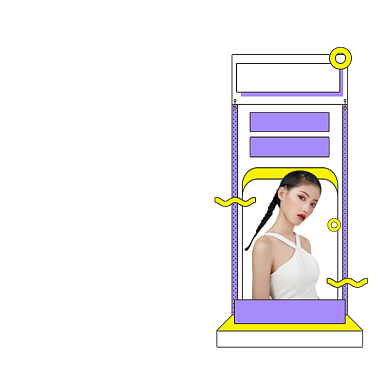 双十二直播预告悬浮栏手绘主图图标背景