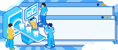 世界爱牙日蓝色新媒体首图背景