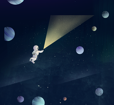 星月山河浪漫星空朋友圈封面背景