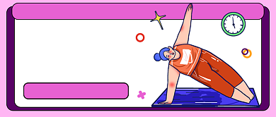 减肥瘦身卡通插画公众号首图背景