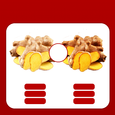 生姜对比图介绍简约风格主图背景