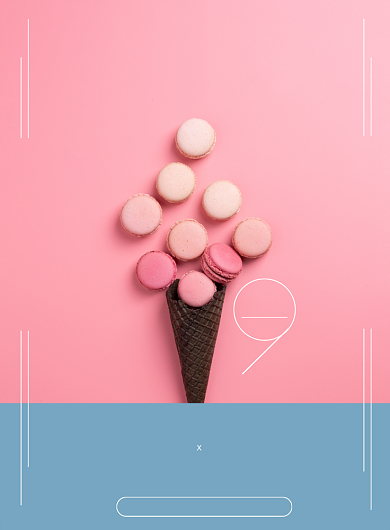 可爱下午茶马卡龙蛋糕甜品美食海报背景