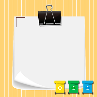 垃圾分类黄色简约公众号次图背景