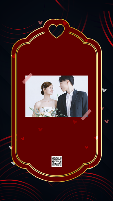 婚礼邀请函高端时尚手机海报背景