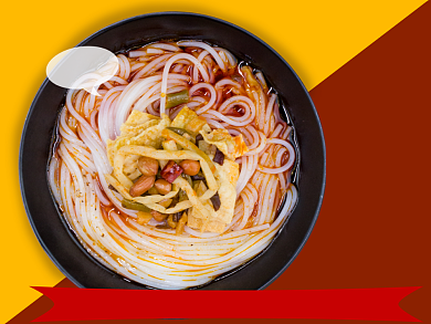 食品外卖类美团螺蛳粉主图背景