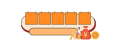 理财投资简约插画公众号logo背景