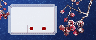 霜降传统节气蓝色简约公众号首图背景