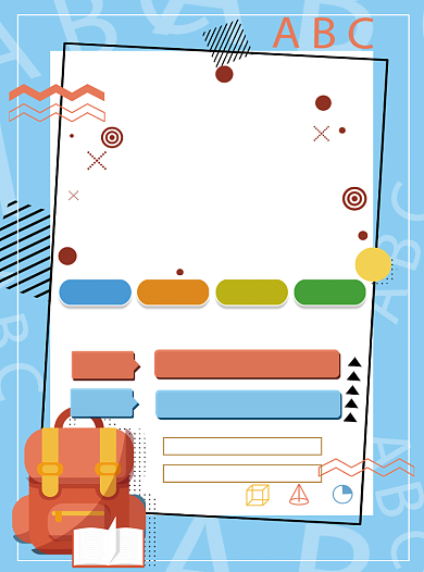 卡通暑假班英语培训班开课啦宣传单背景