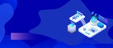 蓝色手绘区块链技术公众号首图背景