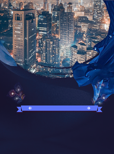 蓝色大气高端房地产盛大开盘宣传单背景