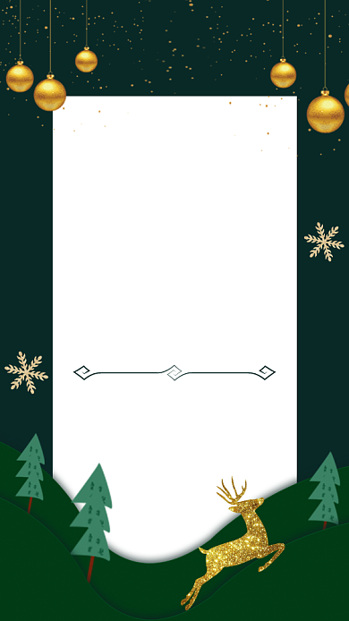 圣诞节祝福贺卡绿色扁平手机海报背景