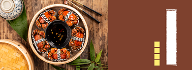 中秋节大闸蟹促销banner背景