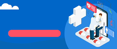 蓝色卡通体检医疗健康公众号首图背景