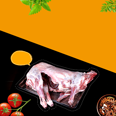 简约风美食羊肉片羊腿白条羊电商背景