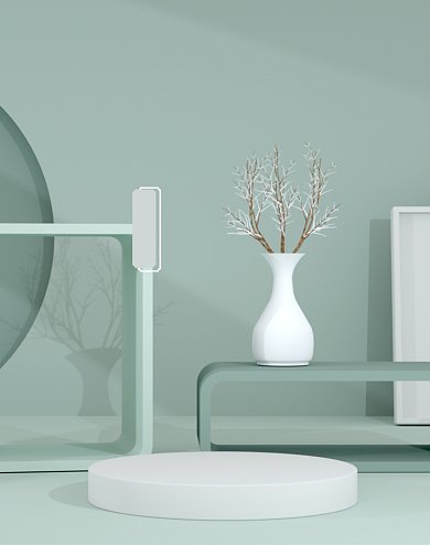 莫兰迪色系清新电商立体家居家装摆件海报背景