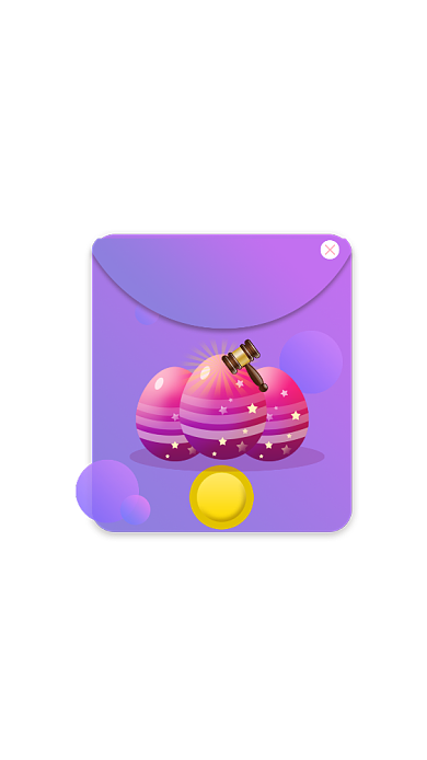 紫色卡通欢度春节赢彩蛋弹窗背景