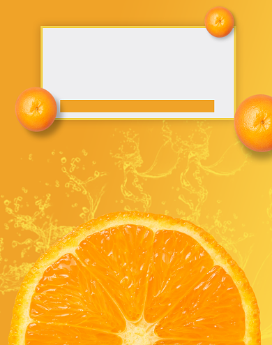 新鲜橙子半价水果促销海报背景