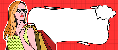 红色波普斯风格低价抢购攻略背景