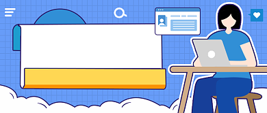 企业招聘蓝色扁平公众号首图背景