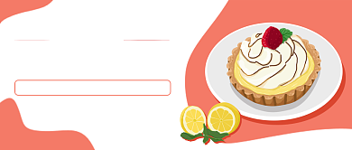 粉色卡通手绘甜品公众号首图背景