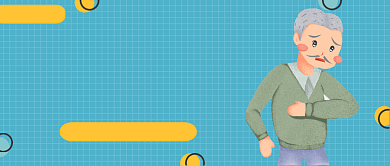 绿色卡通风老年疾病科普公众号首图背景