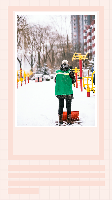 文艺清新下雪文章配图背景