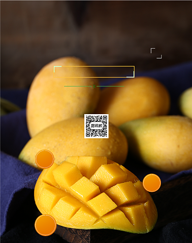 新鲜水果芒果美食促销福利海报背景