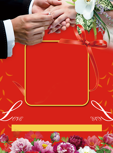 浪漫婚摄婚纱摄影宣传单背景