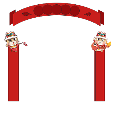 春节不打烊牛年春联灯笼手绘促销主图图标背景