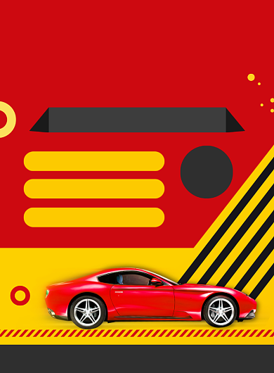 汽车美容活动宣传印刷海报背景