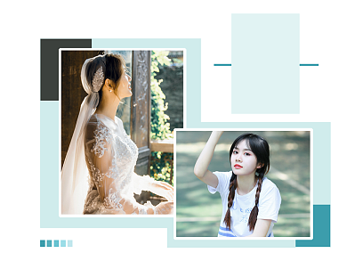 穿婚纱的女孩小清新横版配图背景