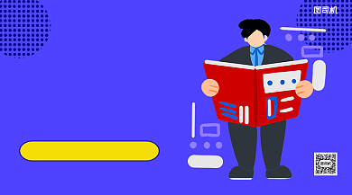 卡通毕业招聘手机横版海报背景