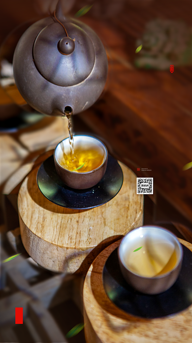 时尚简约摄影小暑节气海报背景