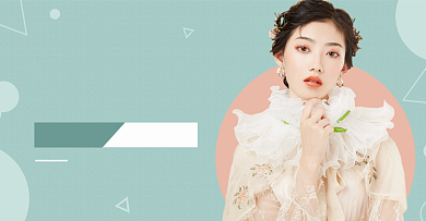 浅绿色素雅温柔夏日女装直播海报背景