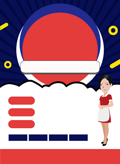 高薪招聘服务员宣传印刷海报背景