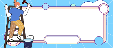 蓝色装修小知识新媒体首图背景