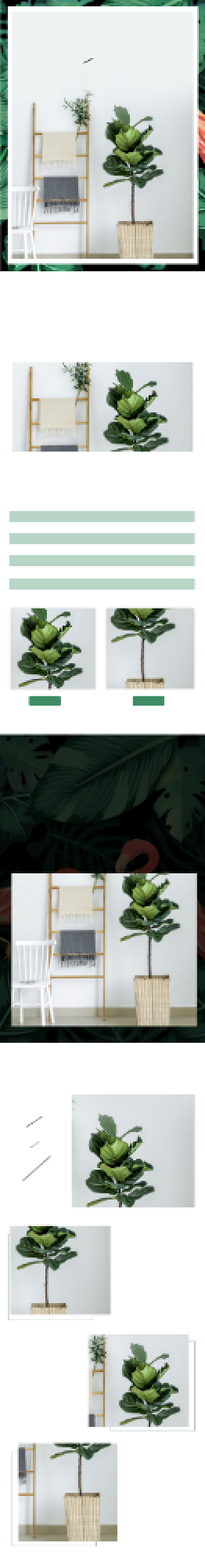 仿真植物盆栽植物详情页背景