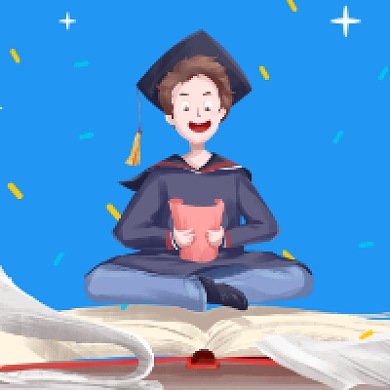 逢考必过高考卡通插画公众号次图背景