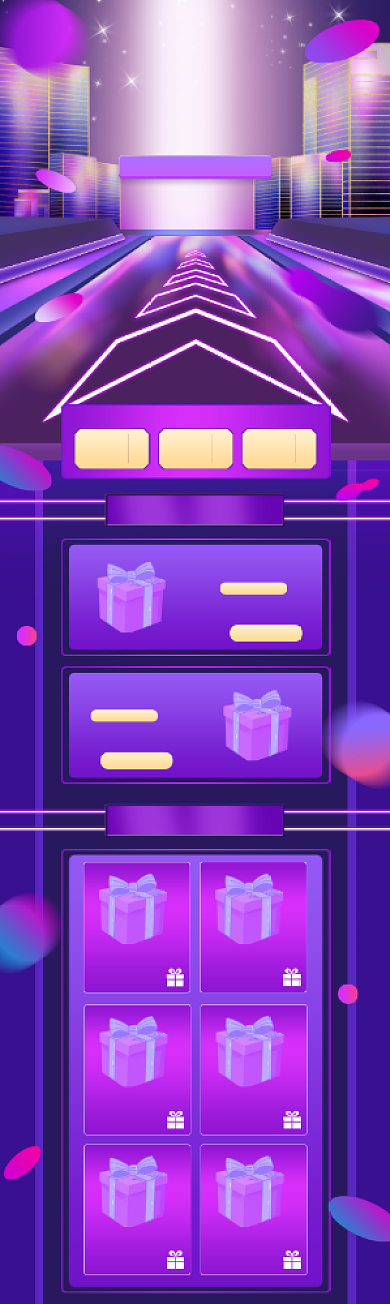 紫色赛博朋克双12年终盛典电商首页背景