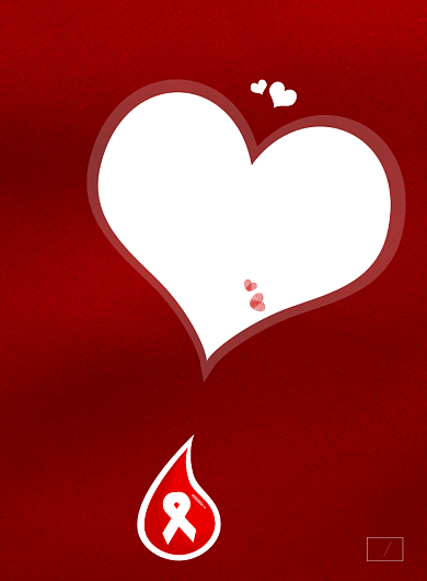 艾滋病日简约红色大气健康宣传海报背景