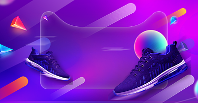 双十一超有料男鞋活动海报背景