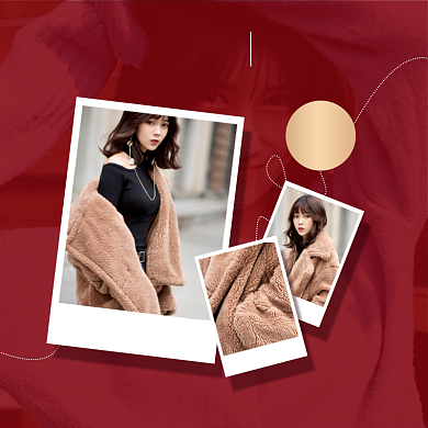 双十二冬季新款女装直播预告海报主图背景