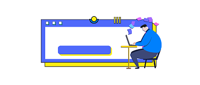 职场课堂商务插画公众号logo背景