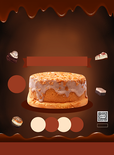 生日蛋糕店促销活动宣传印刷海报背景